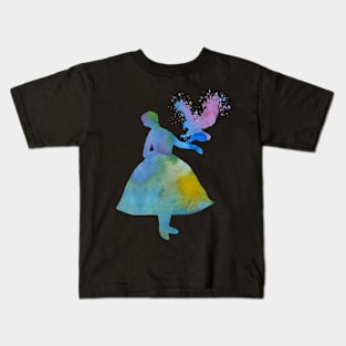 Girl with an eagle Kids T-Shirt